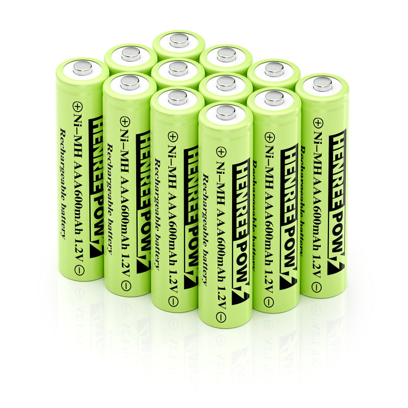 Henreepow 1.2v 600mAh aa ni-mh endurhlaðanlegar rafhlöður