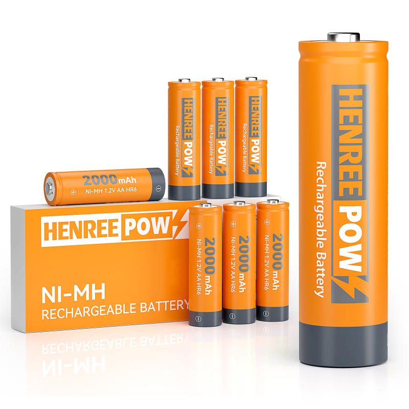 Henreepow AA 2000MAH 1,2V High afkastageta Ni-MH endurhlaðanleg rafhlaða