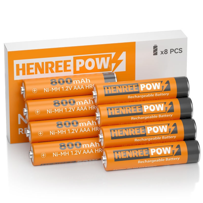 Henreepow AAA 800MAH 1.2V High Capacity Ni-MH endurhlaðanlegt rafhlaða